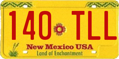 NM license plate 140TLL