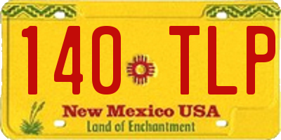 NM license plate 140TLP