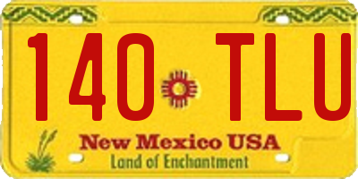 NM license plate 140TLU