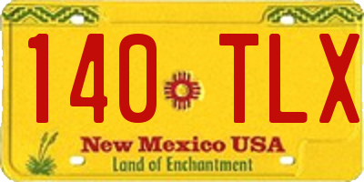 NM license plate 140TLX