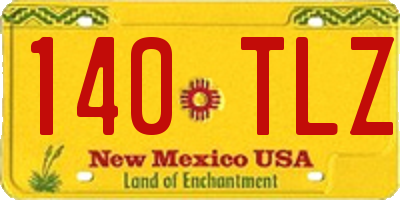 NM license plate 140TLZ
