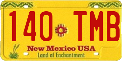NM license plate 140TMB