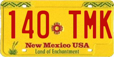 NM license plate 140TMK