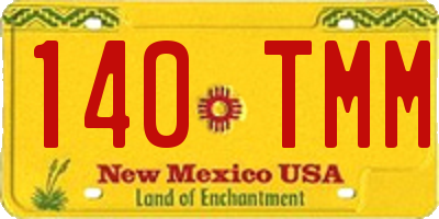 NM license plate 140TMM