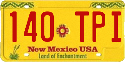NM license plate 140TPI