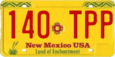 NM license plate 140TPP