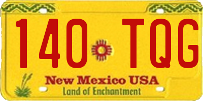 NM license plate 140TQG