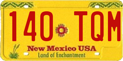 NM license plate 140TQM