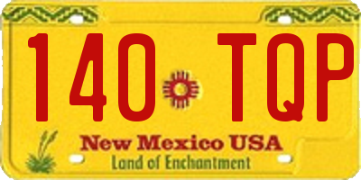 NM license plate 140TQP
