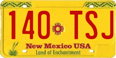 NM license plate 140TSJ