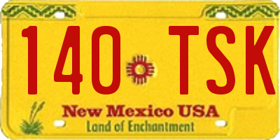 NM license plate 140TSK