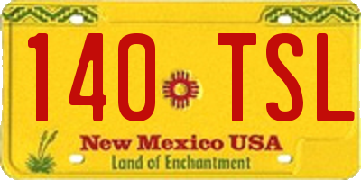 NM license plate 140TSL