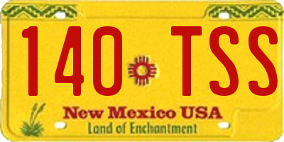 NM license plate 140TSS