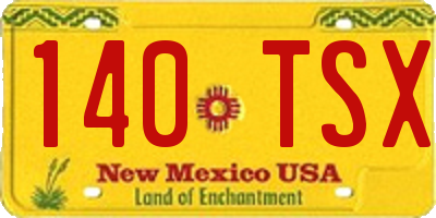 NM license plate 140TSX