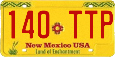 NM license plate 140TTP
