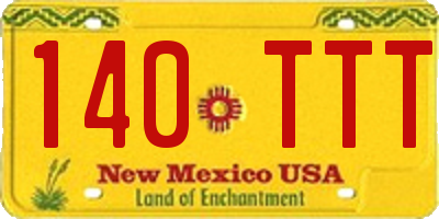 NM license plate 140TTT