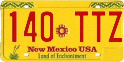 NM license plate 140TTZ