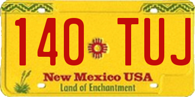 NM license plate 140TUJ