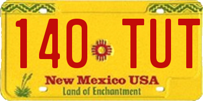 NM license plate 140TUT