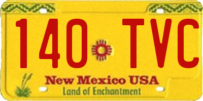 NM license plate 140TVC