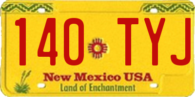 NM license plate 140TYJ