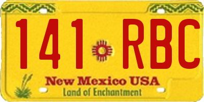 NM license plate 141RBC