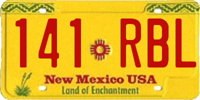 NM license plate 141RBL