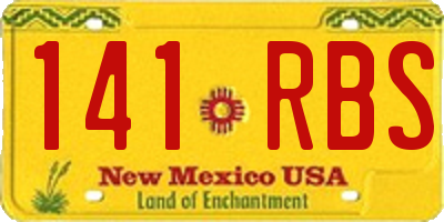 NM license plate 141RBS