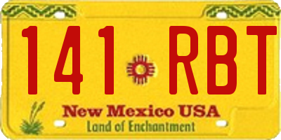 NM license plate 141RBT