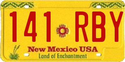 NM license plate 141RBY