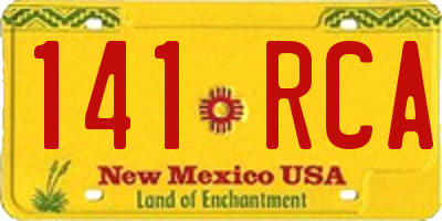 NM license plate 141RCA