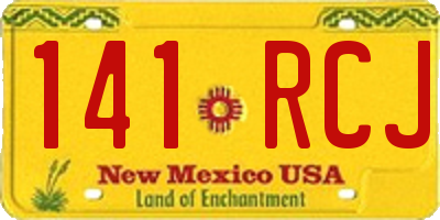 NM license plate 141RCJ
