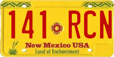 NM license plate 141RCN