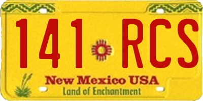 NM license plate 141RCS