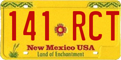 NM license plate 141RCT
