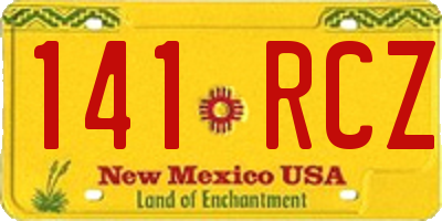 NM license plate 141RCZ