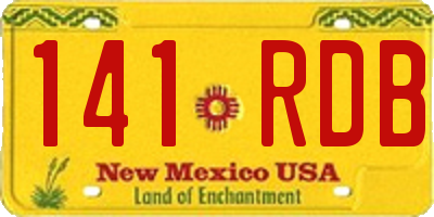 NM license plate 141RDB