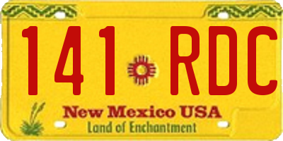 NM license plate 141RDC