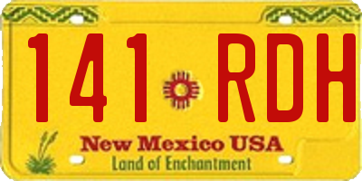 NM license plate 141RDH