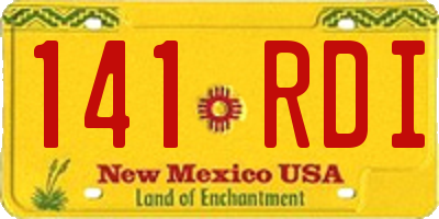 NM license plate 141RDI