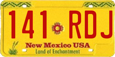 NM license plate 141RDJ