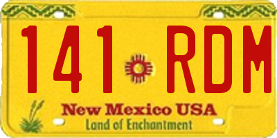 NM license plate 141RDM