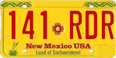 NM license plate 141RDR