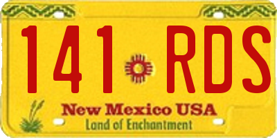NM license plate 141RDS