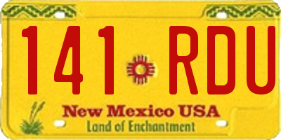 NM license plate 141RDU