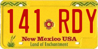 NM license plate 141RDY