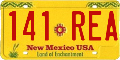 NM license plate 141REA