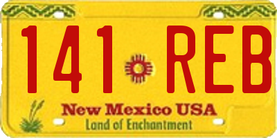 NM license plate 141REB