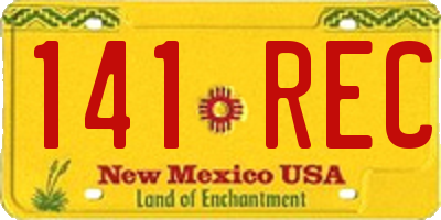 NM license plate 141REC