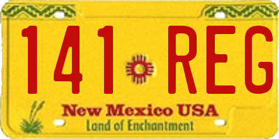NM license plate 141REG